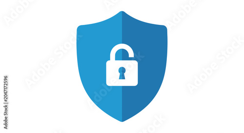 Blue Shield with White Lock.