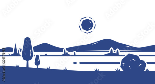 Εκτύπωση καμβά Large bear sitting on grassy hill.