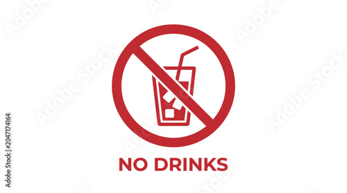 Foto No drinks prohibition sign symbol.