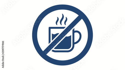 Bild auf Leinwand No hot drink sign symbol.