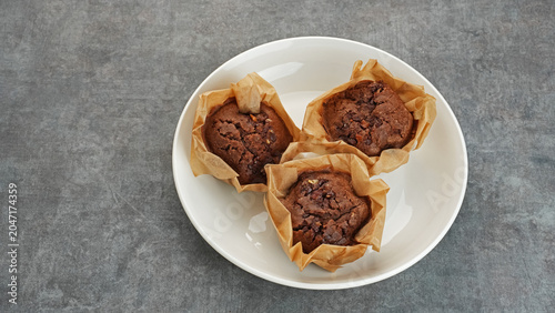 Foto Mochi Brownies with almond topping, chewy gluten free
