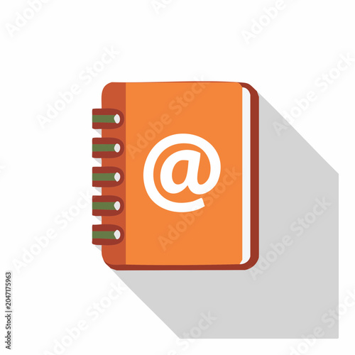 Address Book Icon with At Symbol