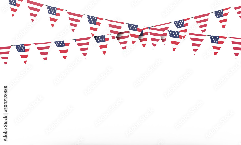 Obraz premium 4th fourth july month flag street triangle object happy independence day freedom celebration patriotic 4th fourth july month america happy independence day democracy event parade stripes america us 