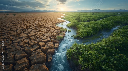 Environmental Awareness Campaign Highlighting Water Preservation for Future Generations