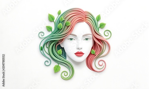 woman, hair, face, beauty, vector, illustration, fashion, head, art, hairstyle, lady