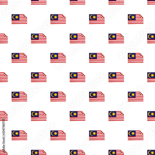 Foto Malaysia flag pattern repeating on a white background, symbolizing nationalism a