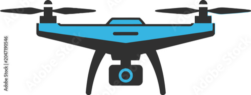 Foto Drone with Camera - Modern Aerial Technology for Photography.