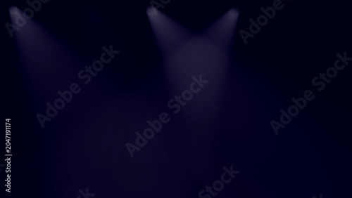 Foto Dramatic stage lighting beams creating soft atmospheric haze in a dark void envi