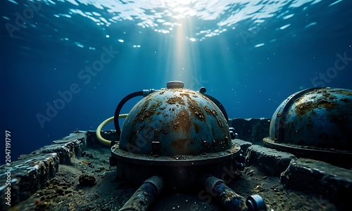 scuba diver and turtle