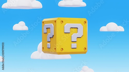 Question mark cube mystery box - 3D Loop Animation