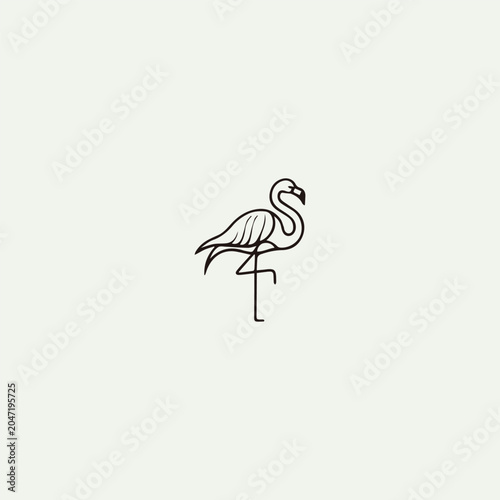 Pelican logo style icon design template vector illustration