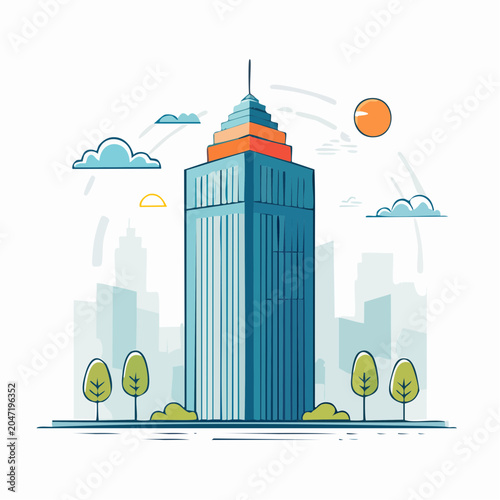 Modern Skyscraper Illustration