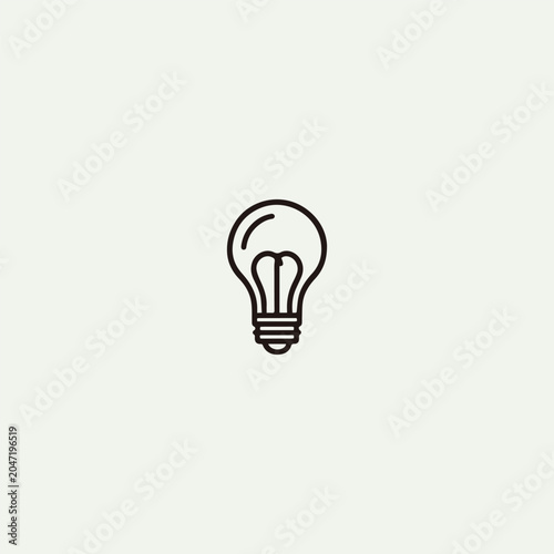 Lamp logo style icon design template vector illustration