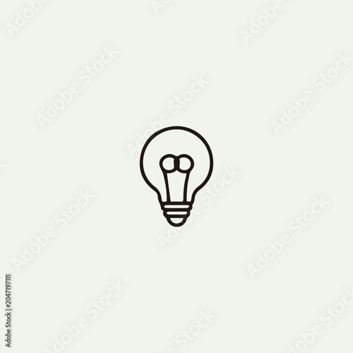 Lamp logo style icon design template vector illustration