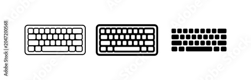 Photos Keyboard Icons Set, Computer Input Devices, Digital Technology Graphics