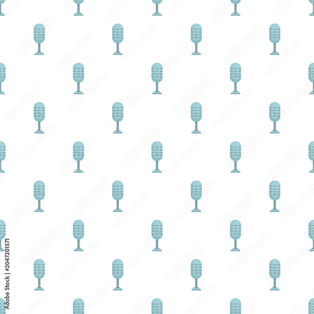 Fototapeta premium Retro microphones creating a seamless pattern representing audio communication