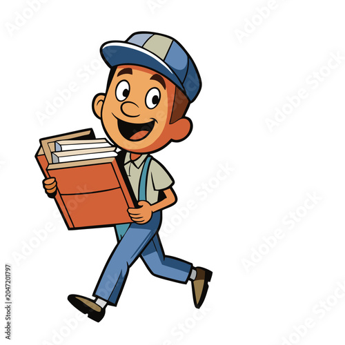 logo design vector illustration cartoon newspaper