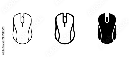 Tableau sur toile Computer Mouse Icons, Vector Graphics Set, Digital Input Device Symbols