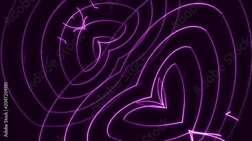 Abstract Purple Digital Audio Waveform Lines Motion Background