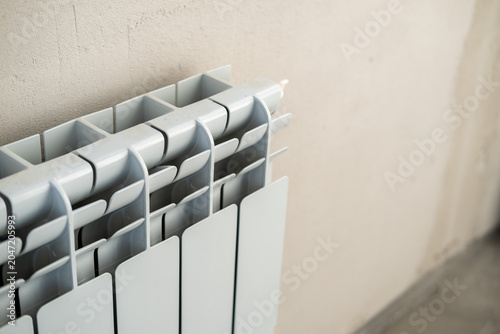 Heating honeycomb close-up detail. Used in homes and workplaces
