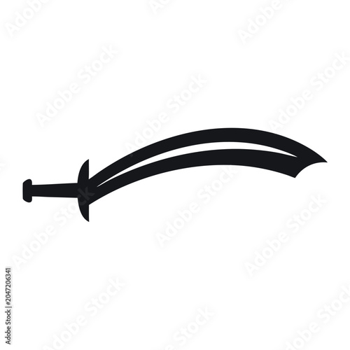 Photos Sword, curved sword, black sword, scimitar icon, vector sword