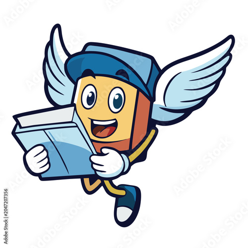 logo design vector illustration cartoon newspaper
