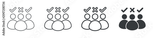 Photos Discrimination Different Icon Set Simple Style Collection