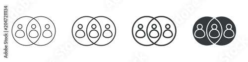Foto Assimilation Different Icon Set Simple Style Collection