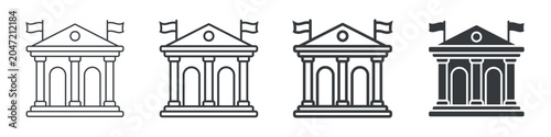 Embassy Different Icon Set Simple Style Collection