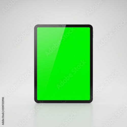 tablet pc with green screen