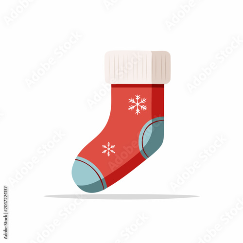 Christmas Stocking with Snowflakes