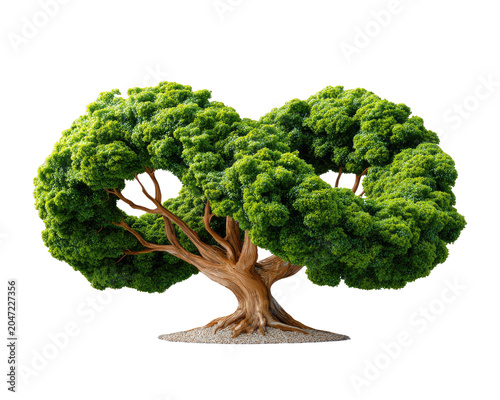 Infinity Tree Symbolism: An artistic representation of an ancient tree with its branches forming an infinity symbol, symbolizing eternal life, continuity, and nature's endless cycle.