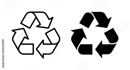 Photos Recycle Symbol Vector Icons, Environmental Sustainability Graphics, Eco-Friendly
