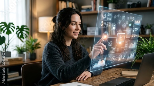 virtual screen touch elearning education technology  

