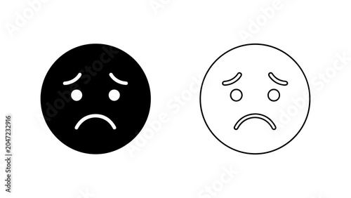 Foto Sad Face Emoticon Icon Set