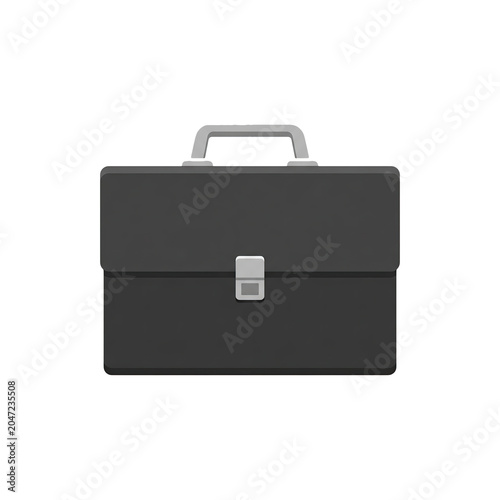 Black Briefcase Business Case Icon Isolated Graphic Element