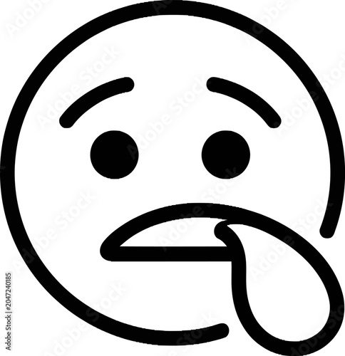 Bild auf Leinwand Emoji with Tongue Out - A Playful and Expressive Icon.