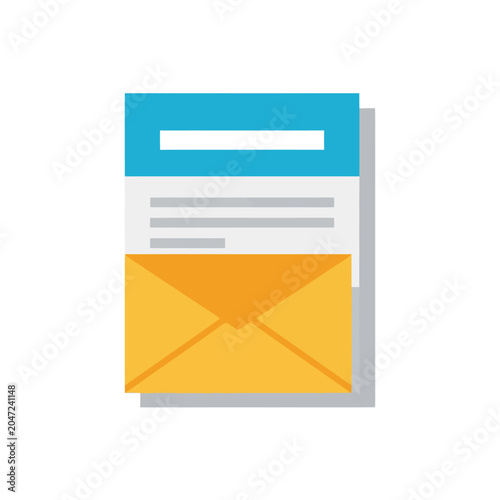 Obraz na plátně Email letter correspondence communication.