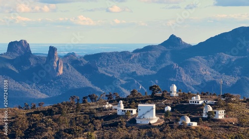 Εκτύπωση καμβά Aerial View of Siding Spring Observatory in New South Wales Australia