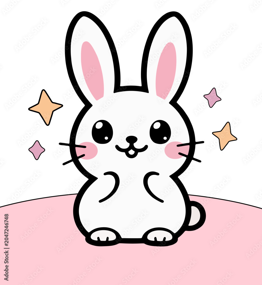 Fototapeta premium Cute bunny with long ears
