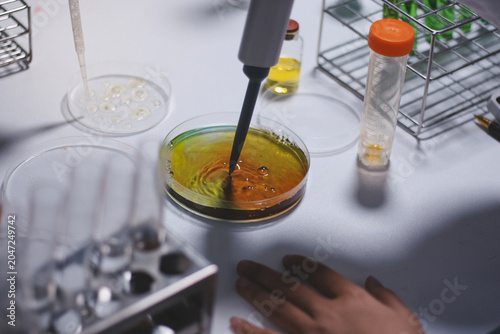 Researchers working in the clinical laboratory