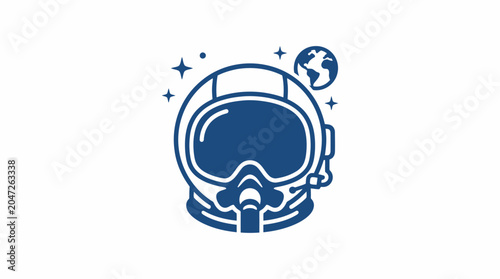 Foto Astronaut helmet with oxygen supply.