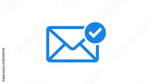 Tableau sur toile Confirmed Email Icon with Checkmark.