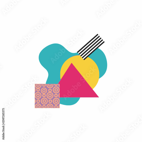 Geometric Abstraction - A Vibrant Composition of Shapes and Patterns.