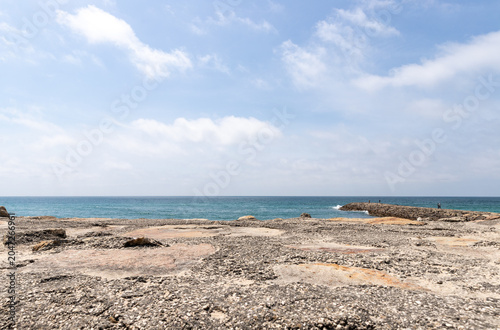 Sea wall landscape, Esmoriz beach, Portugal
