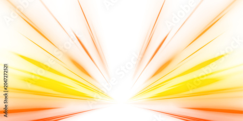 Quadro su tela Neon motion gradient lines and laser rays, high speed road scene