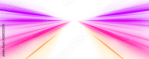 Bild auf Leinwand Abstract background of neon curved lines and light rays on white background PNG