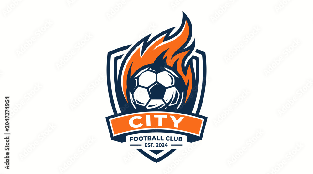 Fototapeta premium City Football Club Logo Vector Art 2026