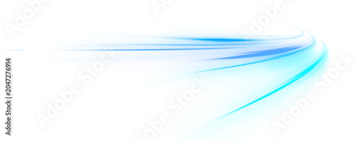 Highway traffic and city streets glow with neon blue laser speed lines. Futuristic energy, light wave on white background. Flowing motion trail. Abstract digital concept, vector illustration png.