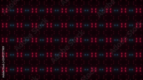 Abstract dark background with glowing red and blue geometric grid, futuristic digital pattern for technology and cyberpunk design. Ideal for digital infrastructure, complex network data, cyberpunk